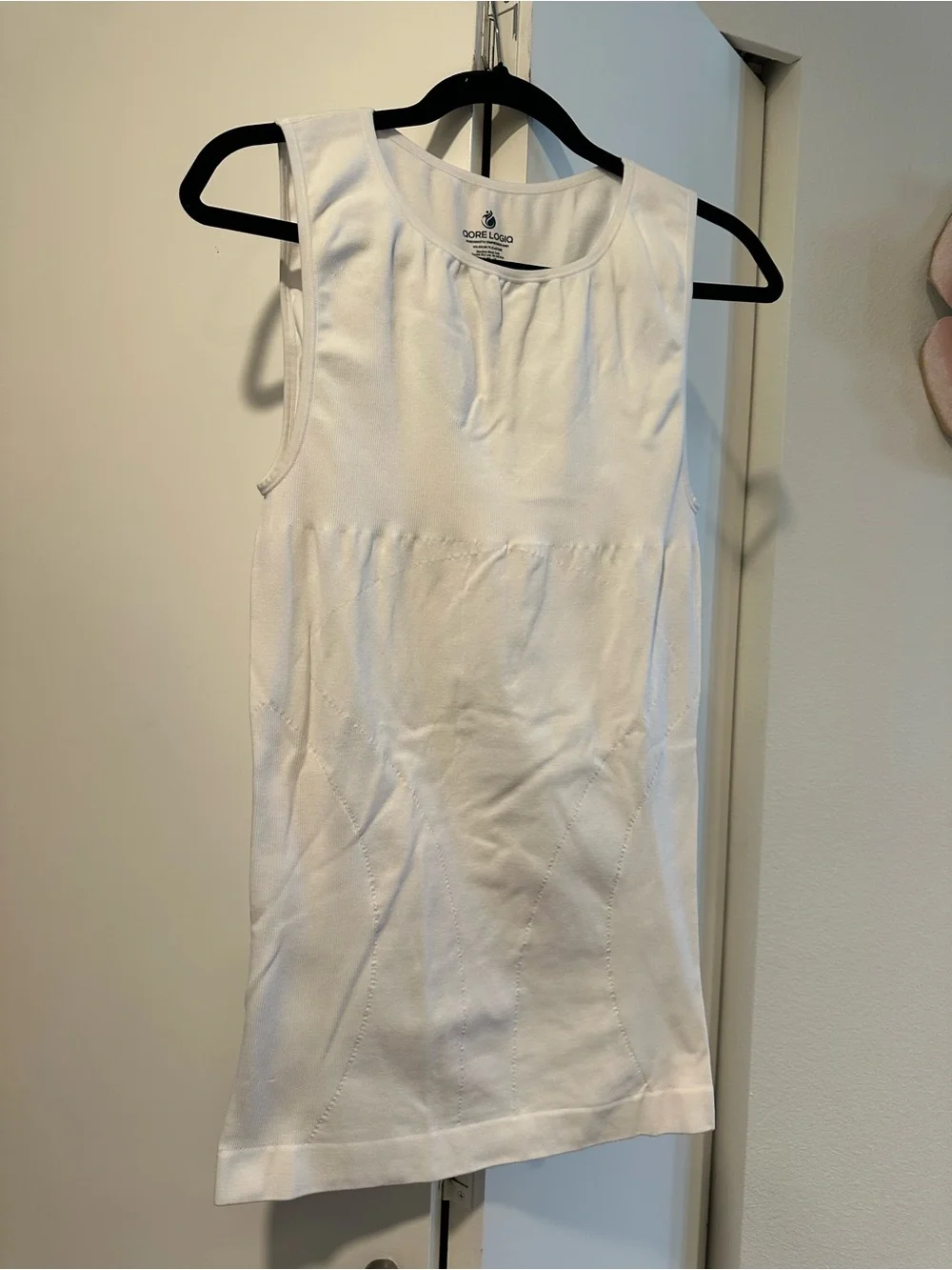 Qore Logiq Men's Compression White Tank Undershirt - XL Stretch Fit